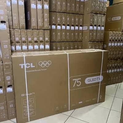 75 INCH TCL . QLED TV GOOGLE AI TV  WITH WARRANTY O3OO4675739