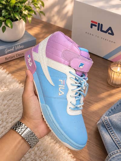 FILA High-Top Sneakers – Blue & Lavender