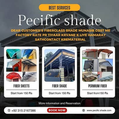 Car parking shades -Fiber sheds- Fiber shades sheet