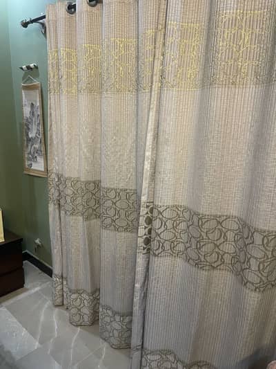 Selling white n gold theme curtains