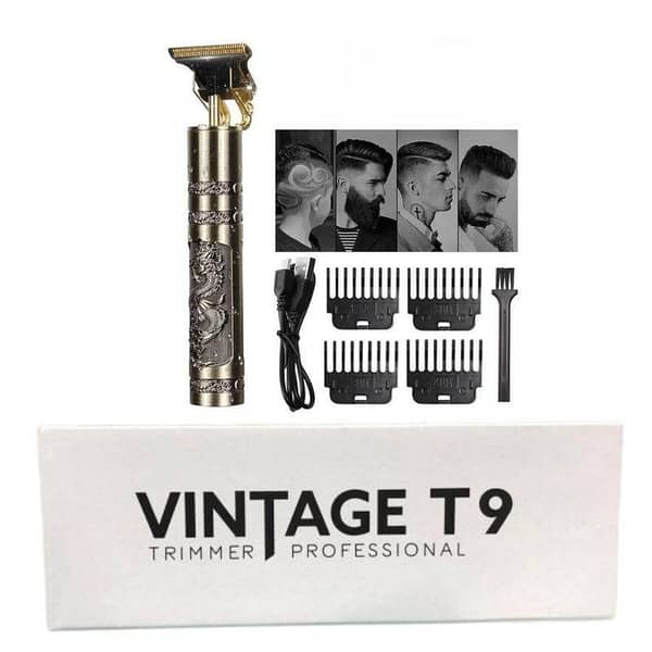 T9 Vintage Hair Trimmer for Men – Hair Cutting Machine, Blade Cutter and Razor