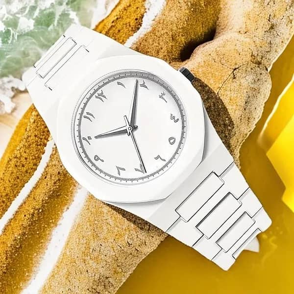 white Aura Watch for Men | Wrist Aura Watch for Men | Stylish Aura Watch for Men | Trendy Wrist Watch for Men