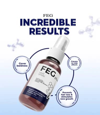 FEG Hair Growth Serum & Hair Oil – Anti-Hair Fall Solution with Massager for Men and Women