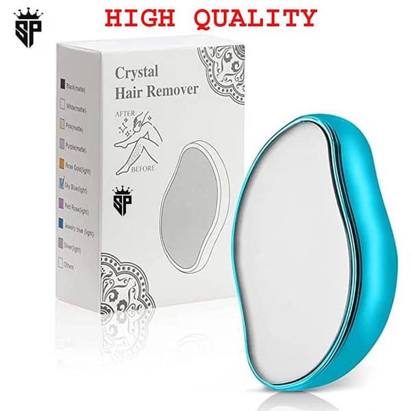 Crystal Hair Eraser, Crystal Hair Remover – Portable, Painless Hair Removal for Arms, Legs, Back, and Body