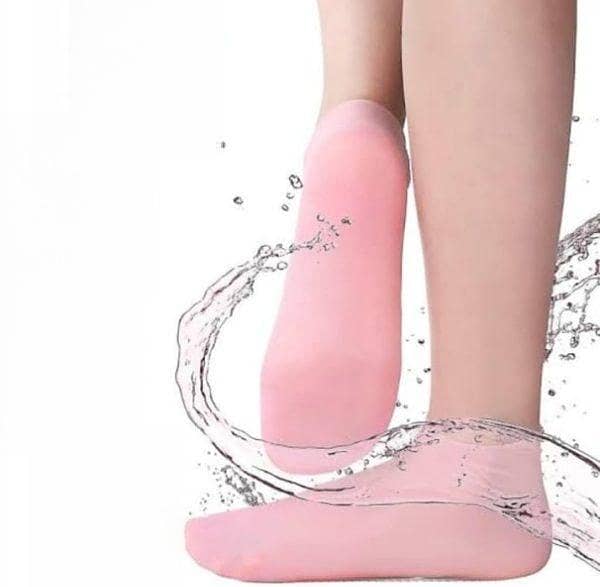 Moisturizing Silicon Gel Heel Socks for Dry Skin & Cracked Heels | Anti-Bacterial Foot Care, Reusable Full Foot Protectors for Athletes & Runners