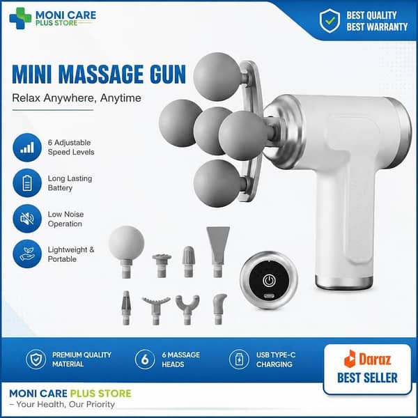 Massage gun electric body massager,5 balls deep Tissue Massage gun +9 heads, Muscle pain relief device,back neck shoulder massager. Massager, gun type massager kit,