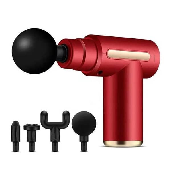 Massage Gun 5 in 1 Multifunctional Electric Full Body Massage Equipment Set for Deep Tissue Relief & Full Body Relaxation 6 Speeds with 4 Massage Heads Pysiotherapy Massager Gun