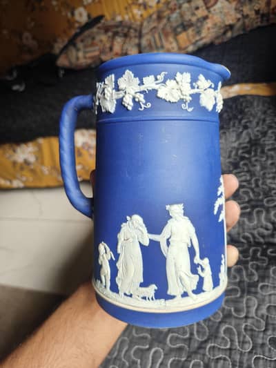 Vintage Cobalt Jasperware Cobalt Jug
