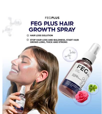 Premium FEG Hair Growth Serum & Hair Oil – Anti-Hair Fall Solution with Scalp Massager for Men and Women