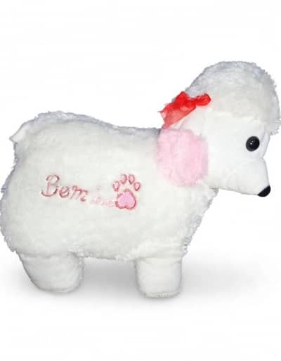 White poodle soft toy - washable imported