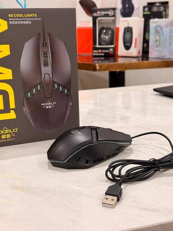 AOQELO AMG1 Wired RGB Gaming Mouse | Mechanical Wind & Noiseless Design