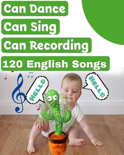 Dancing & Talking Cactus Toy Green Plush For Kids