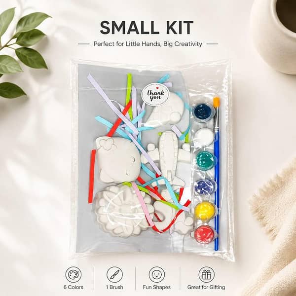 Krafto. pk DIY Plaster Painting Kit for Kids - 5 Figures Hello Kitty & Airplane Art Set - Educational Toy