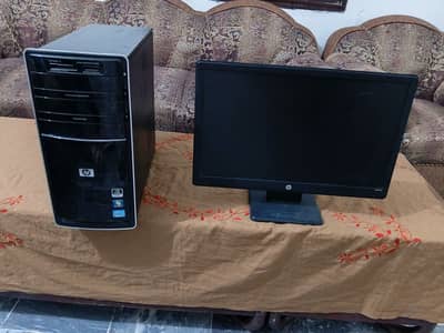 HP Tower PC with HP LED