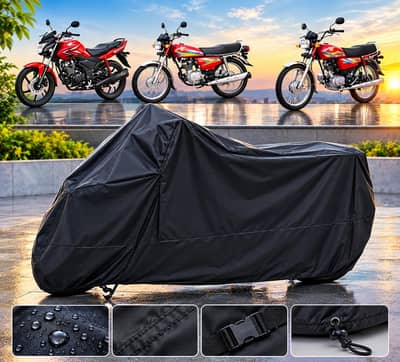 premium waterproof motorcycle cover black All bikes