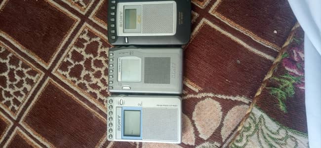 sony made in japan 2 band  and 3 band small pocket size radio
