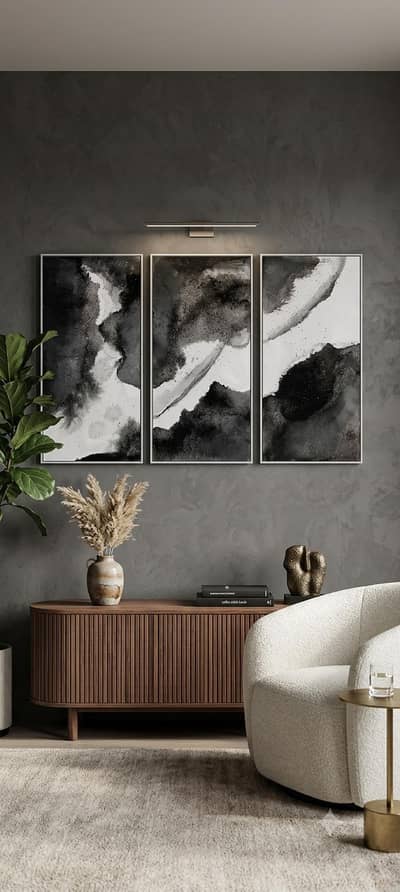Texture art painting set of 3