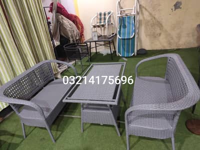 OUTDOOR GARDEN RATTAN UPVC FURNITURE SOFA SET CHAIRS TABLE UMBRELLA