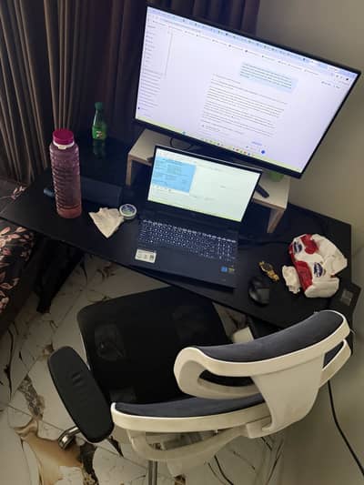 Office Chair, Table and Monitor Full Setup for Sale!
