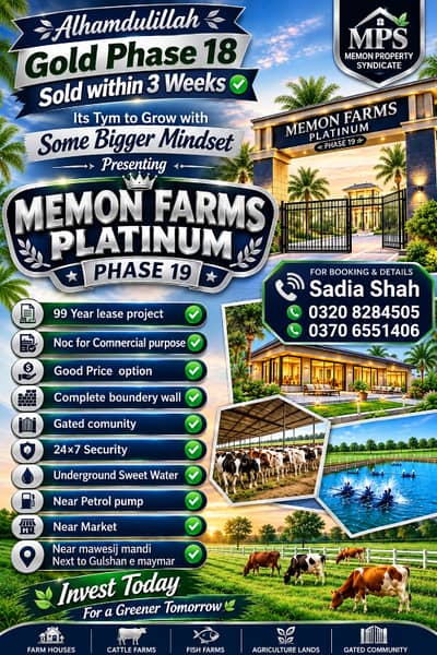 Memon Farms houses near Gulshan e Maymar