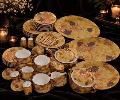 Yasamen Gold Collection Fine Porcelain 2 Model Japan gold plated