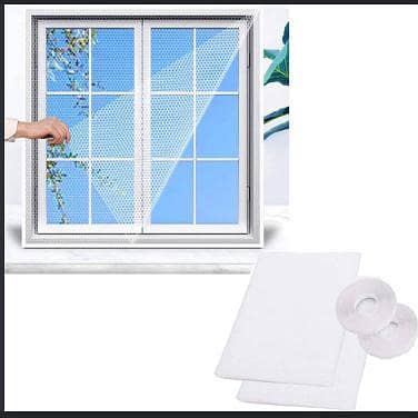 1 Pc Self-Adhesive Window Mosquito Net Mesh Screen Curtain (White 1.5m x 2m) R5683