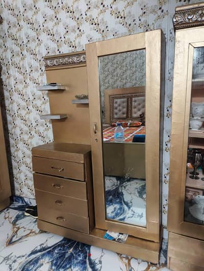 Luxury Bedroom Set – Double Bed + Dressing + Showcase
