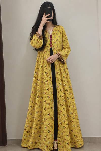 yellow long-Frock