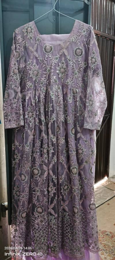 Long gown with frill