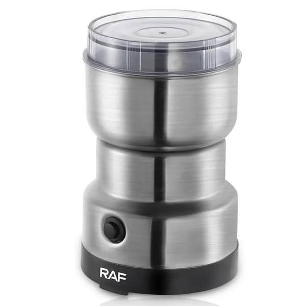 RAF Electric Spice Grinder: Mini Stainless Steel Coffee & Spices Grinder, 300W, 38,000 RPM, 4-Blade One-Touch Processor