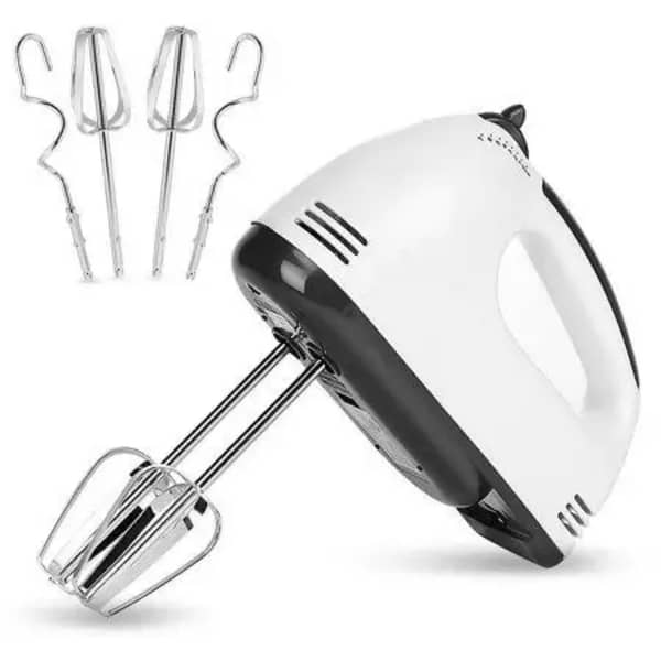 RAF Hand Mixer: Electric Hand Beater with 270W Motor, 7 Speeds, 2 Beaters & 2 Hooks
