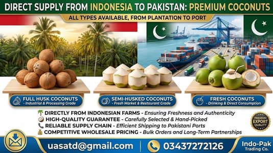 Bulk Coconut Import Available Indonesia Pakistan