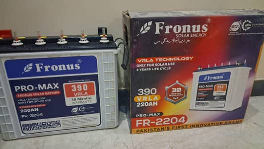 Battery Solar Battery Tubular (Fronus) 12 Volt Good Condition withBox