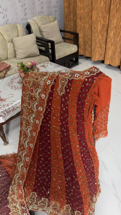 Bridal lehnga and firak for sale , both dresses only 1 time used ,