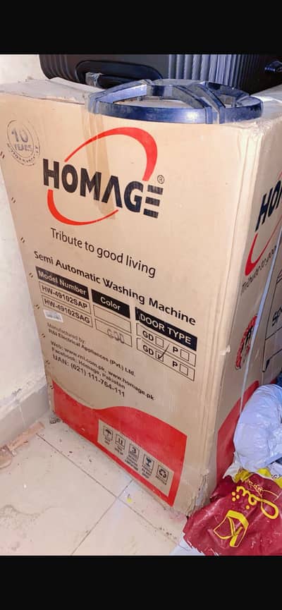 Homage Semi Automatic Washing Machine+Dryer Brand New 03366653918