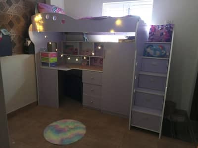 BED AND STUDY TABLE SET