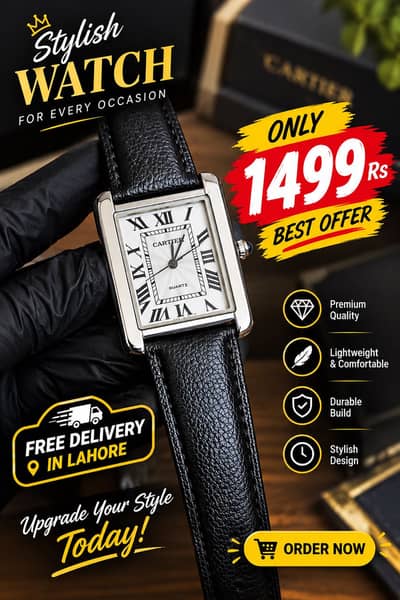 Luxury Stylish Watch | Only Rs. 1,499 | Free Delivery in Lahore 