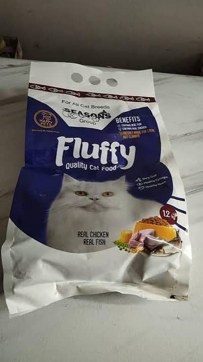 Fluffy cat food