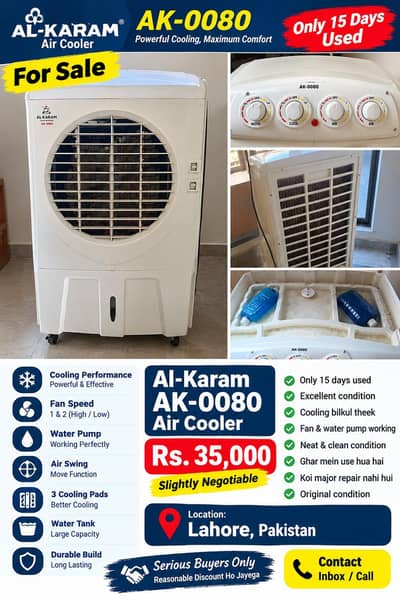 Al-Karam AK-0080 Air Cooler — For Sale