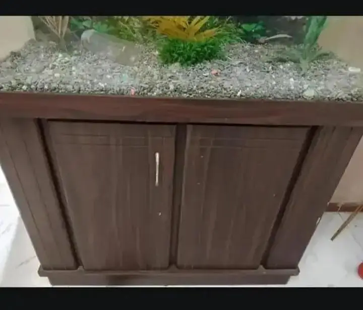 Fish Aquarium with Wooden Cabinet & Top Hood Stand | Complete Setup — photo 4