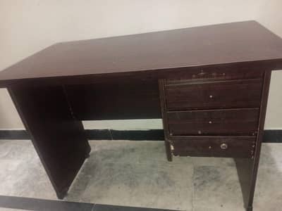 Sturdy Wooden Study Table / Office Desk with 3 Drawers