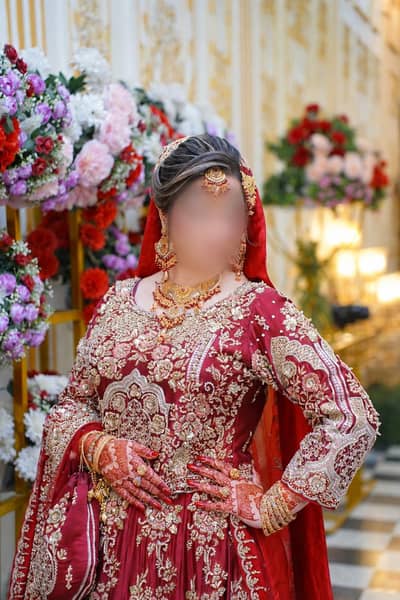 Luxury Maroon & Golden Bridal Lehenga for Sale – Heavy Handwork