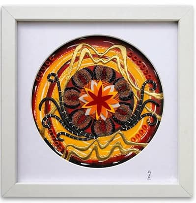 Handmade Textile Wall Art / Embroidery Art – Framed