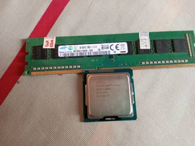 Processor Core i3 (3rd Gen) and ddr3 RAM, 4GB Single