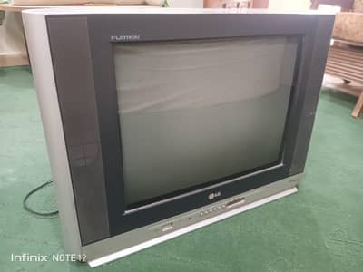 LG CRT T. V + T. V Trolley + Cabel receiver (Complete Set)