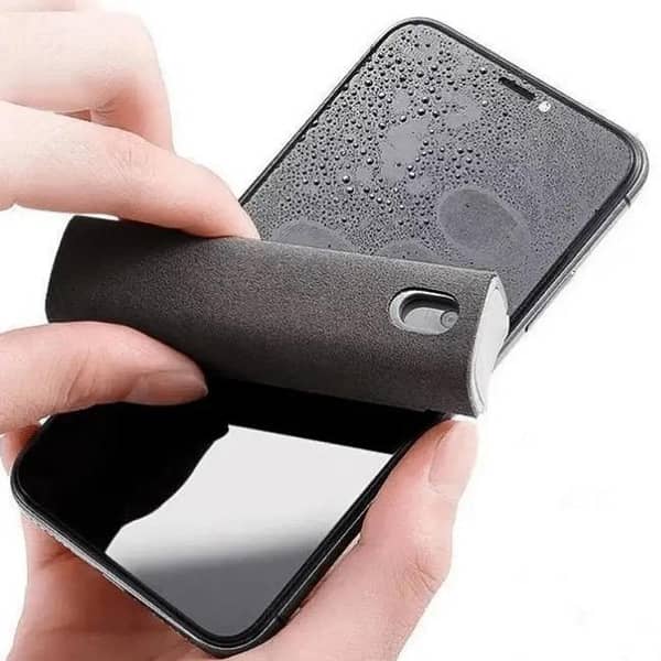 Screen Cleaner Touchscreen Mist Cleaner, All in One Electronic Cleaner Sprays & Wipe Cleaner, Mini Fingerprint-Proof Screen Cleaner for Phones Pad Laptop Pc Monitors, Effective Cleaning (Black)