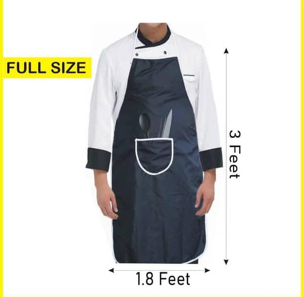 Kitchen Cooking Apron Waterproof Parachute Material Front One Pocket Apron-Assorted Colors