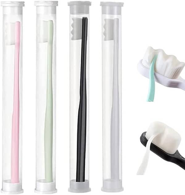 Toothbrush, Nordic Bamboo Toothbrush, Nordic-Inspired Premium Toothbrush, Extra Soft Toothbrushes for Adults with 20000 Soft Bristles, Protect Gums
