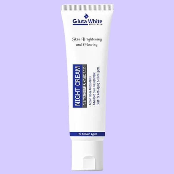 Gluta Night Cream for Face Whitening & Glowing Skin – First Time Launch on  by JS Wholesale – Face Cream – 30g