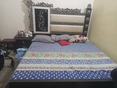 Solid Wood Double Bed in Excellent Condition for Sale